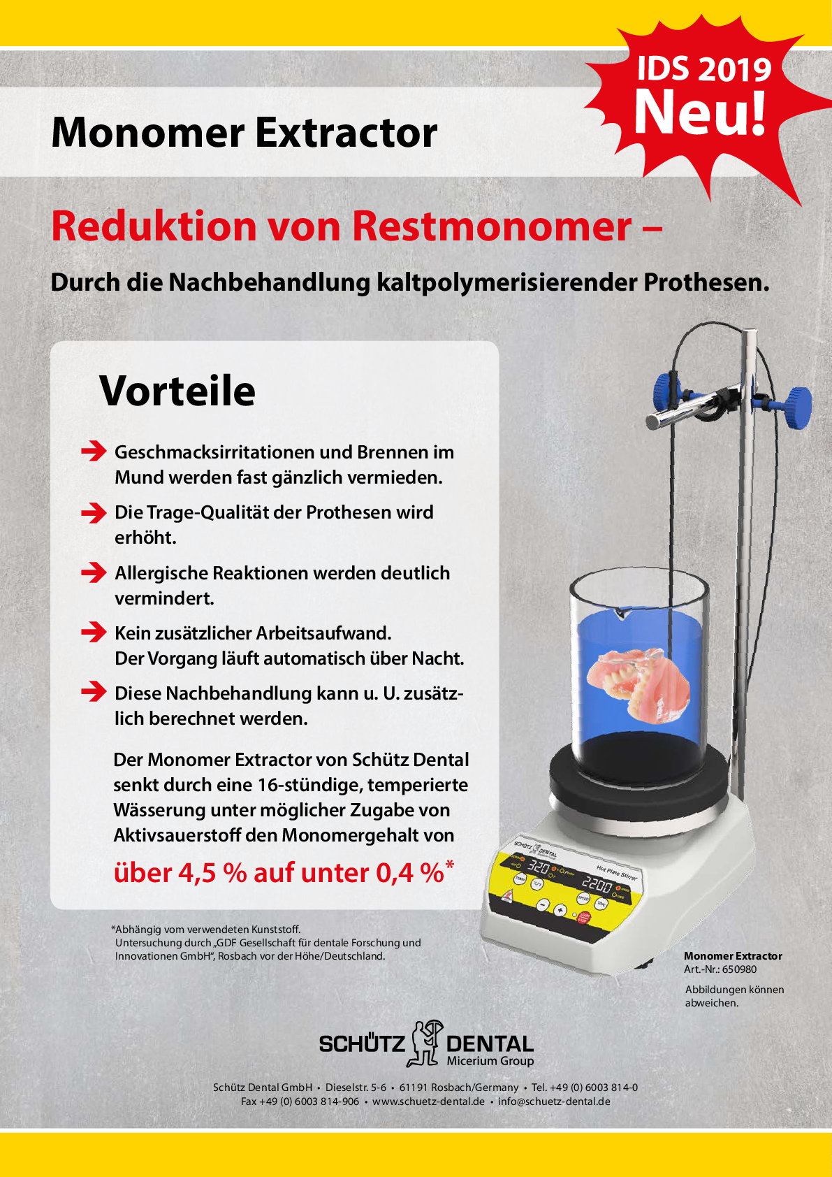Monomer Extractor Flyer (deutsch)