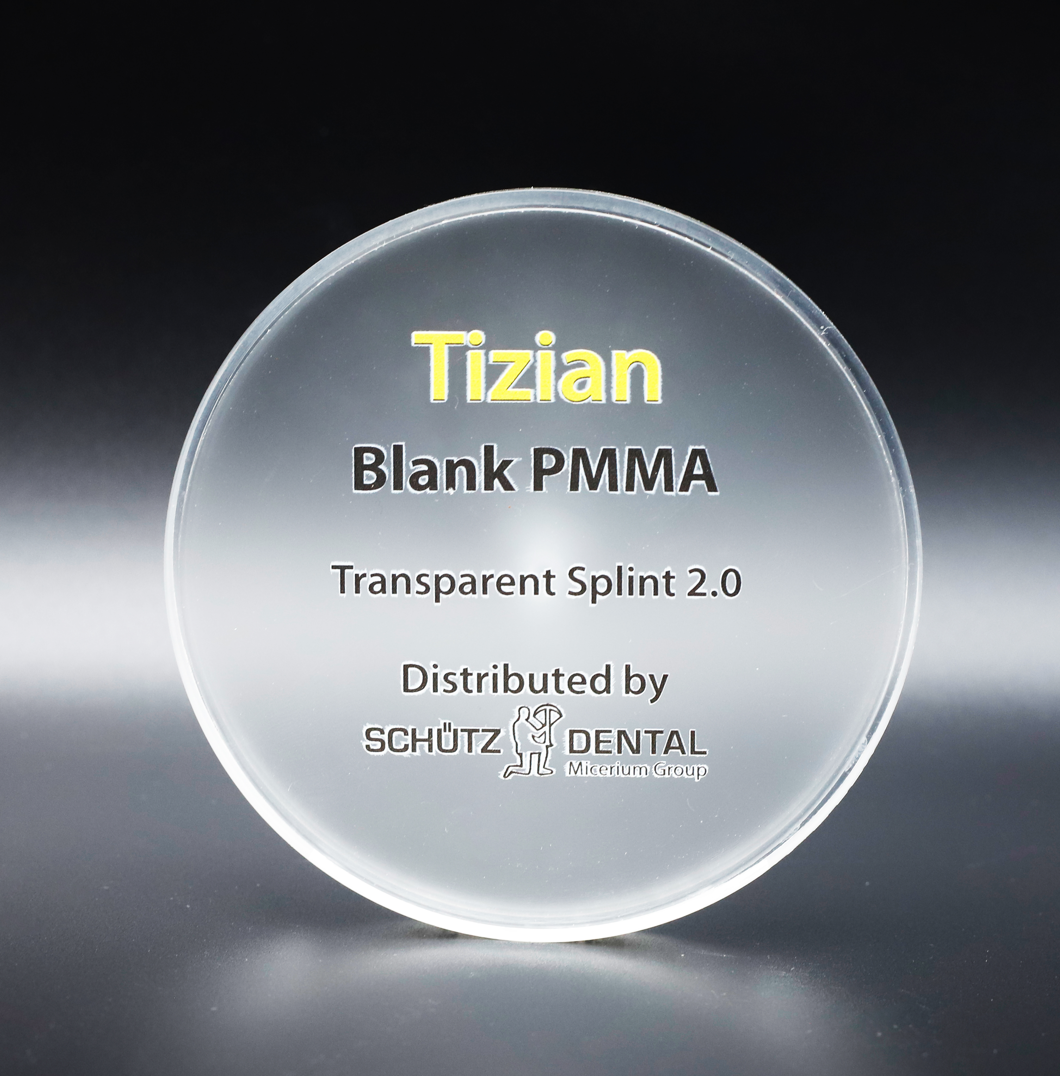 Tizian Blank PMMA Transparent Splint 2.0, 98 mm, 24er-Bulkverpackung