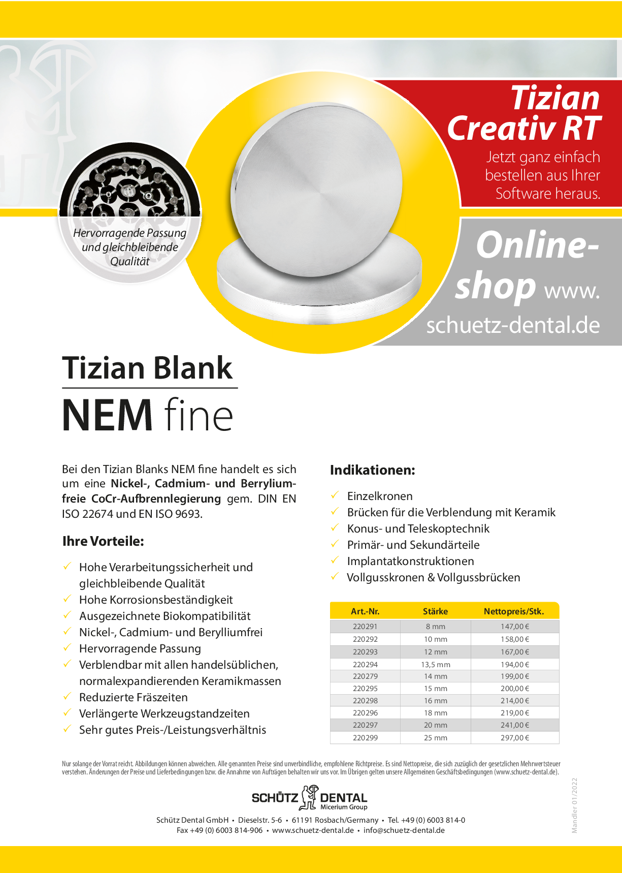 Tizian Blank NEM fine Flyer inkl. Anleitung (deutsch)