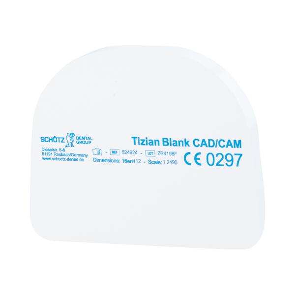 Tizian Blank 16er x 12 mm, Zirconium Dioxide