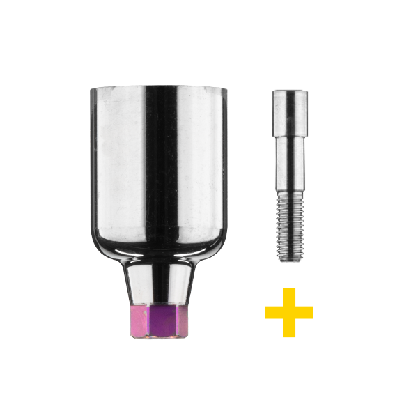 Conical connector 0°, individ. millable, Cone Connection incl. screw