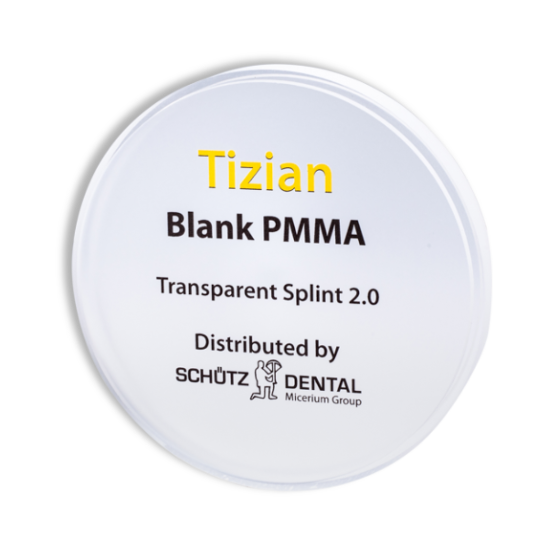 Tizian Blank PMMA Transparent Splint 2.0, 98 mm in bulk pack, 24 pc